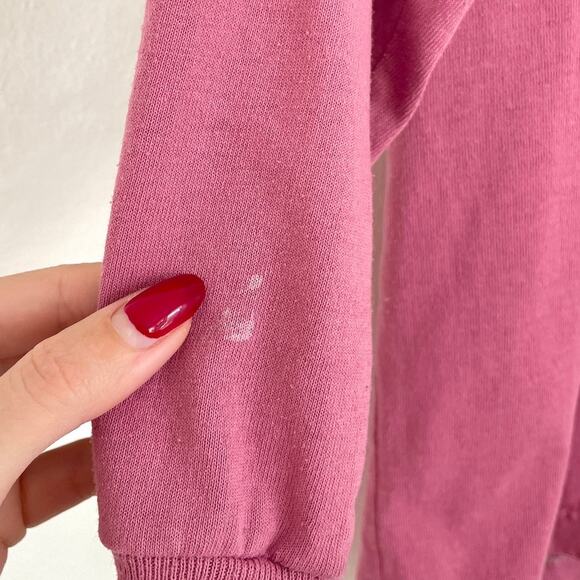 Vintage Pink High Neck Embroidered Pocket Long Sleeve Shirt - Picture 6 of 6